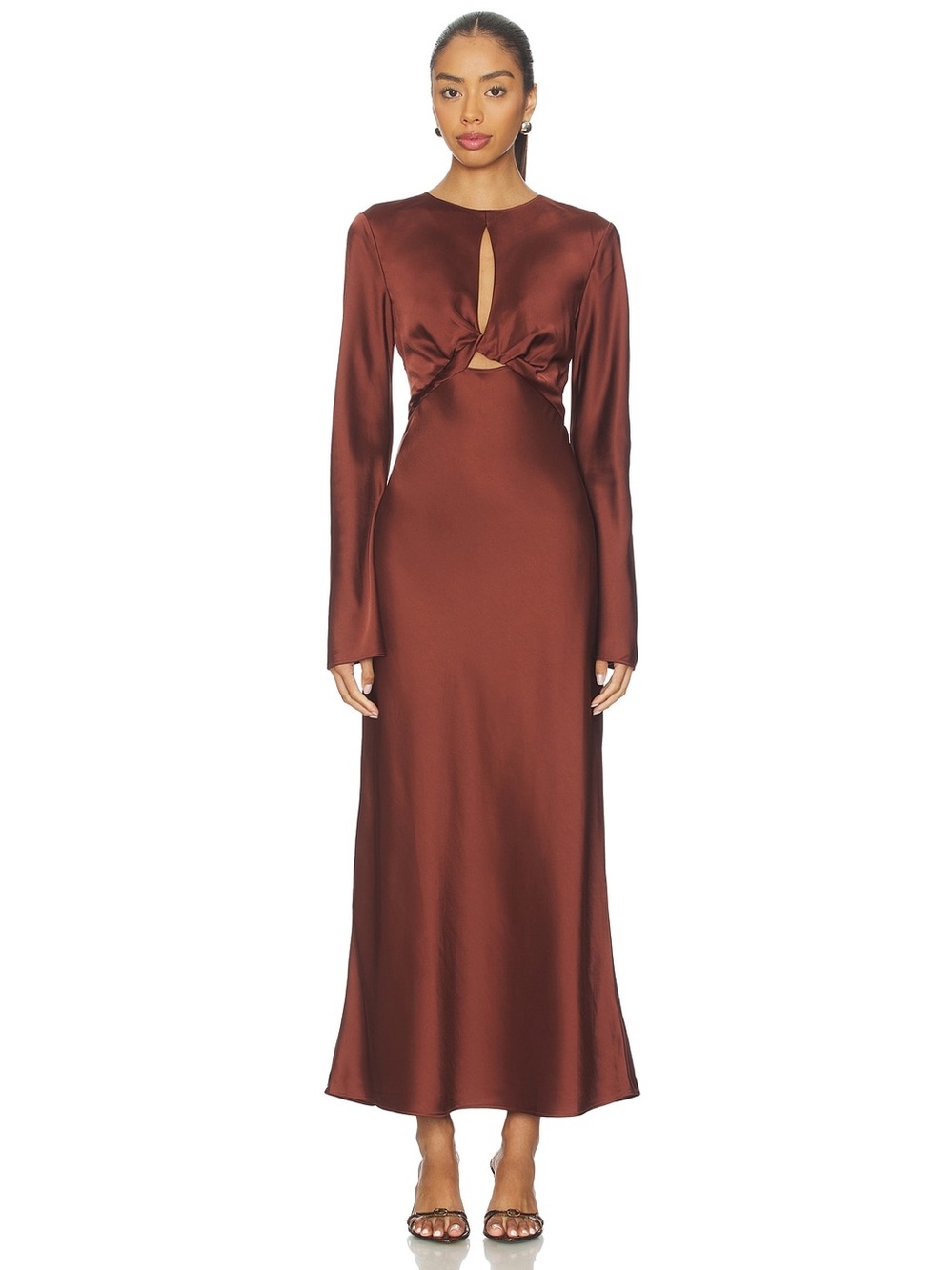 Significant Other Molly Maxi Dress Carob Brown Size 2 NWI